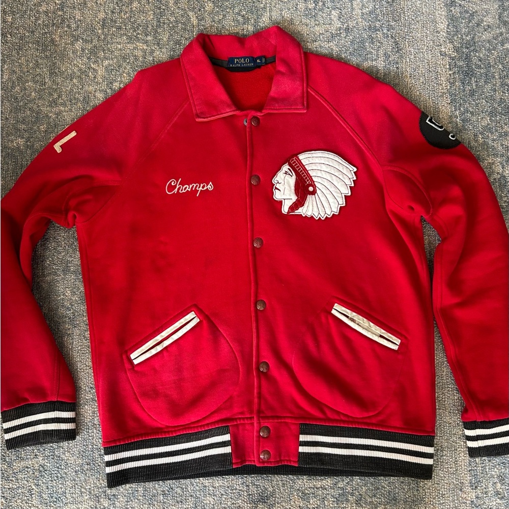 Polo by Ralph Lauren Red Varsity Bomber Jacket